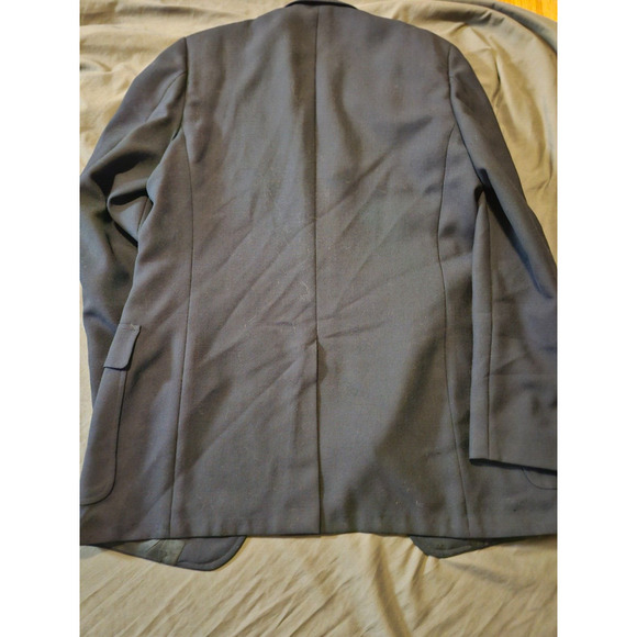 Palm Beach Tailored Jacket Men's Medium Black Gold Button Blazer Tailored Fit - Picture 8 of 9